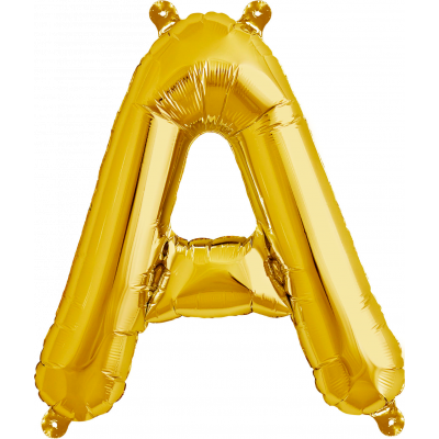 Gold Junior Letter A DIY Air-Filled Foil Balloon