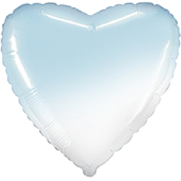 Blue Gradient Heart Foil Balloon