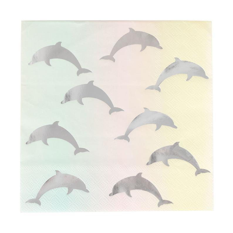 Pastel Dolphin Paper Lunch Napkins - Party Affair