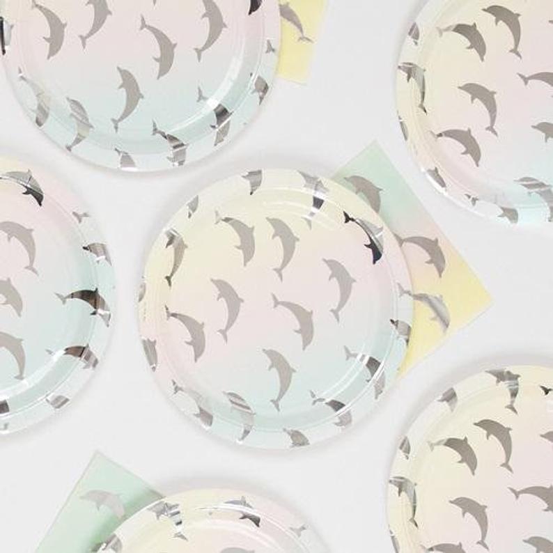 Pastel Dolphin Paper Lunch Napkins