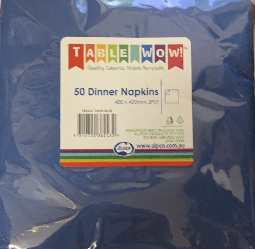 Dark Blue Dinner Serviettes - Party Affair