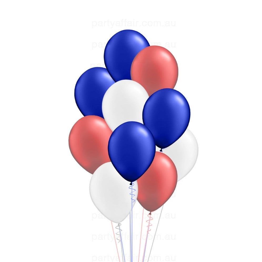 Western Bulldogs Football Team Latex 10 Balloon Bouquet - Party Affair
