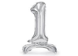 DIY Silver Standing Number 1 Foil Balloon - Party Affair