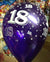 purple metallic 18 print latex balloon