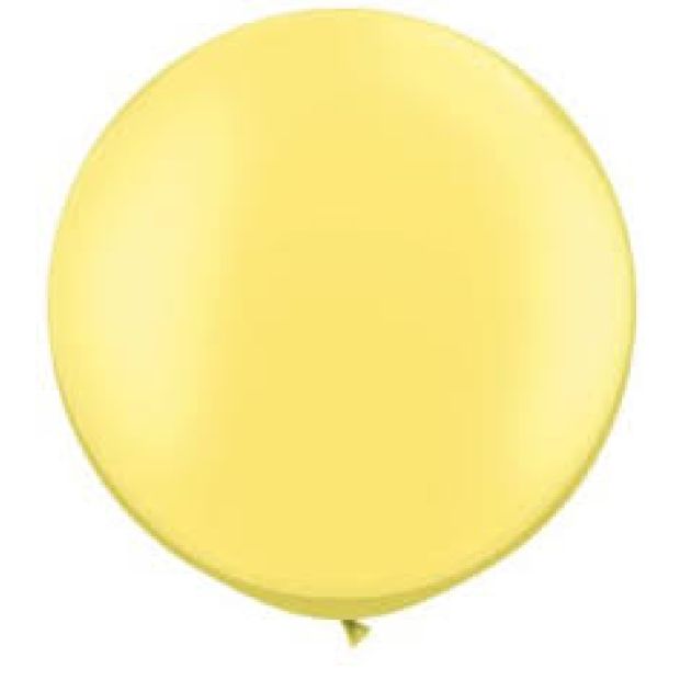 Jumbo Round Pearl Lemon Chiffon Latex Helium Balloon