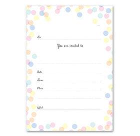 Pastel Confetti Party Invitations - Party Affair