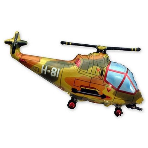 Military Helicopter Foil Balloon Shape