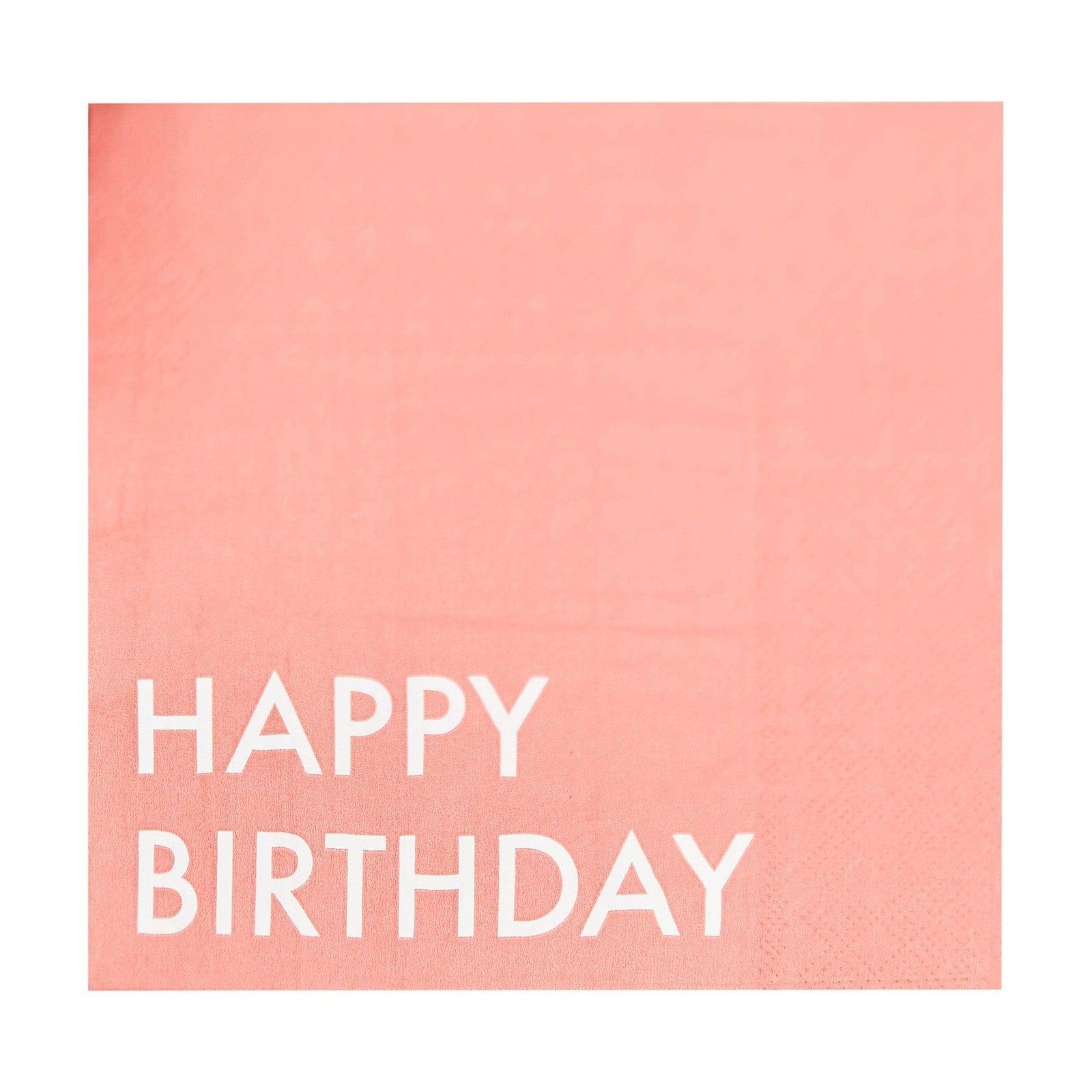 Red Happy Birthday Paper Lunch Napkins - Party Affair