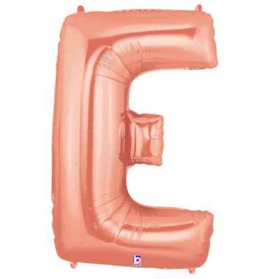 Letter E 100cm Rose Gold Foil Balloon - Party Affair