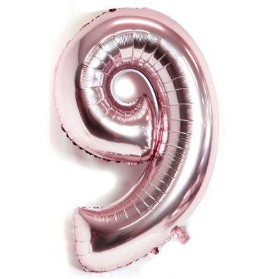 Pearl Light Pink Number 9 Foil Balloon - Party Affair