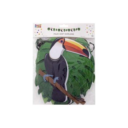 Palm Leaf Garland With Toucan - Party Affair