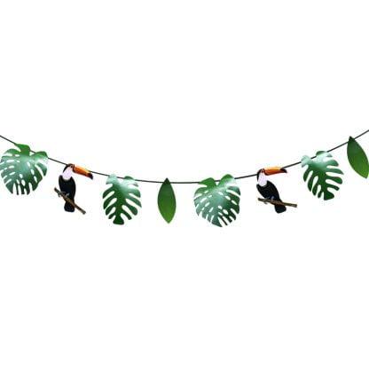 Palm Leaf Garland With Toucan - Party Affair