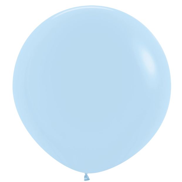 Jumbo Pastel Matte Blue Latex Helium Balloon