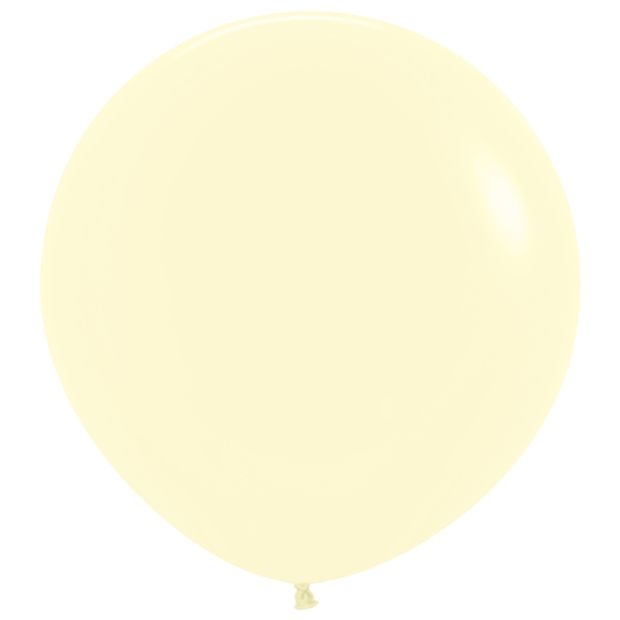 Jumbo Pastel Matte Yellow Latex Helium Balloon