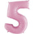 Large Numeral 5 Pastel Pink Foil Balloon