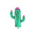 Glossy Green Cactus Foil Balloon Shape