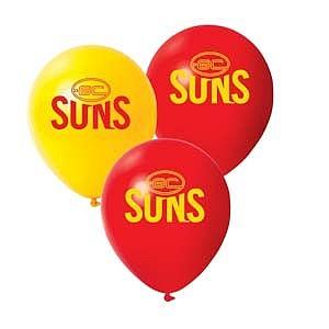 Gold Coast AFL Logo Printed Latex Helium Balloon - Party Affair