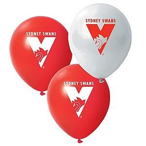 Sydney AFL Logo Printed Latex Helium Balloon - Party Affair
