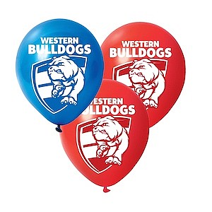 Western Bulldogs AFL Logo Printed Latex Helium Balloon