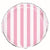 Pink & White Stripe Round Foil Balloon