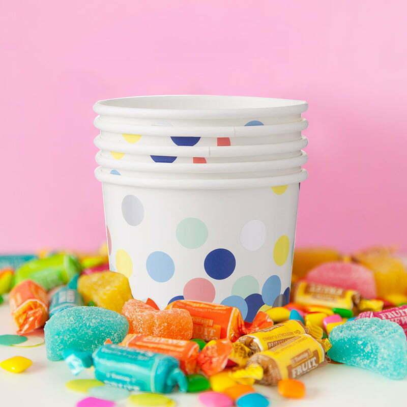Colourful Dots Paper Food Tub - Party Affair