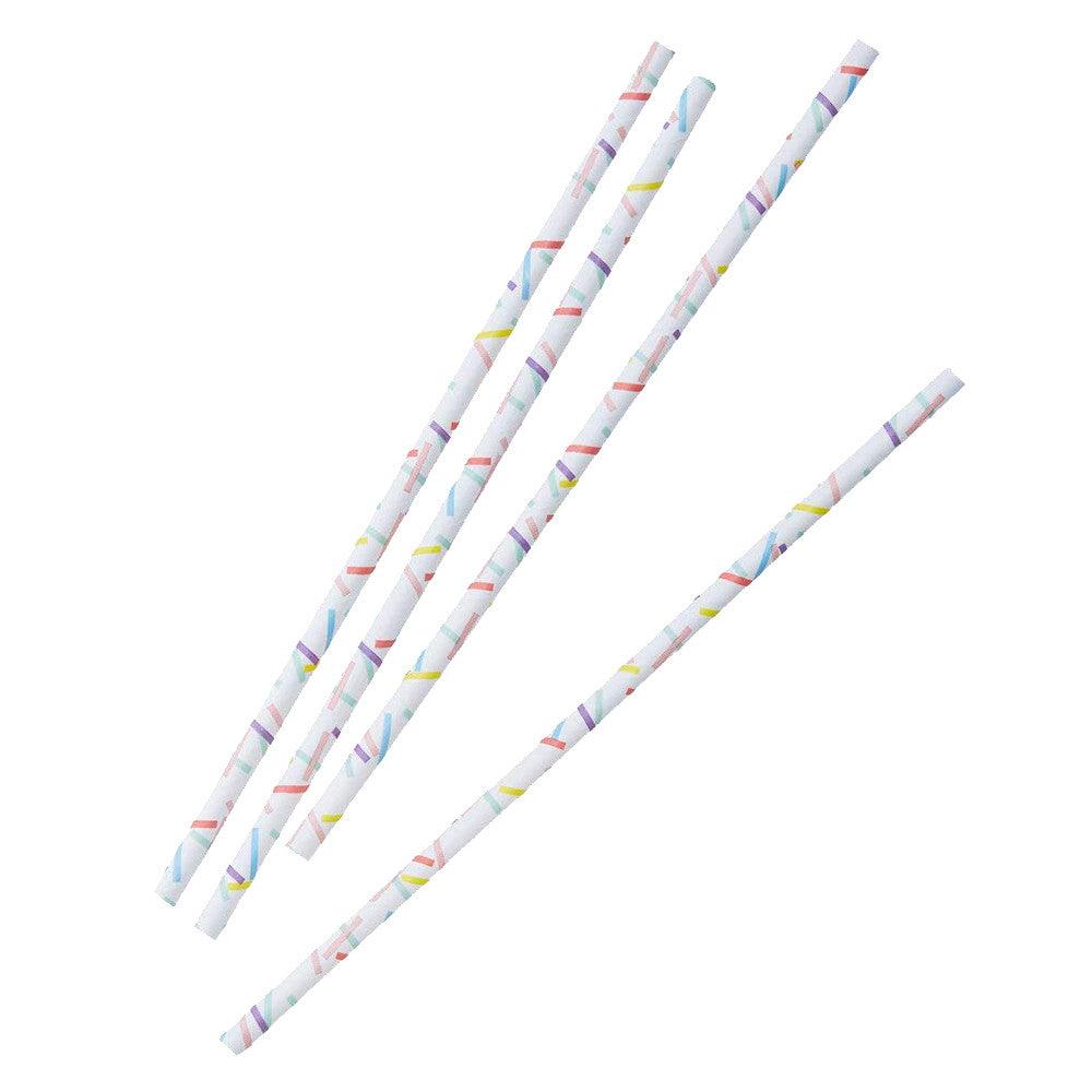 Sprinkles Print Retro Paper Straws - Party Affair