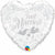 Just Married Silver / White Heart Shape Foil Balloon