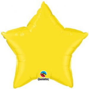 Yellow Star Shaped Foil Balloon