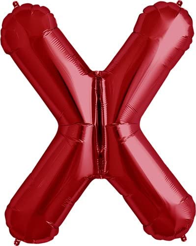 Red Letter X 86cm Foil Balloon