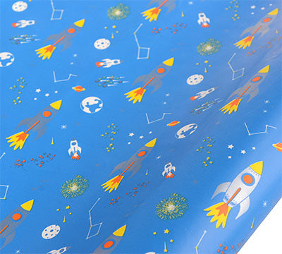 Rocket Into Space Gift Wrap