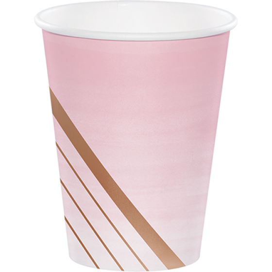 Rose All Day Hexagonal Stripes Pink Large Cups