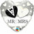 Mr & Mrs Silver Heart Shape Foil Balloon