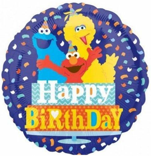 Sesame Street Birthday Confetti Foil Balloon