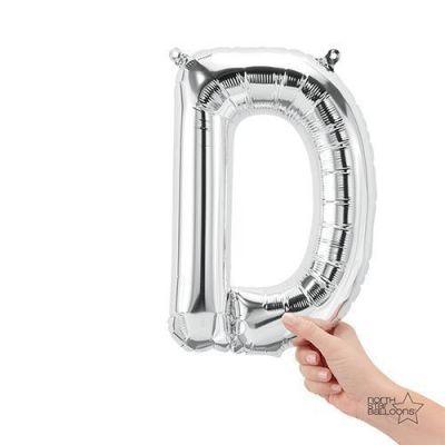 Silver Junior Letter D DIY Air Filled Foil Balloon - Party Affair