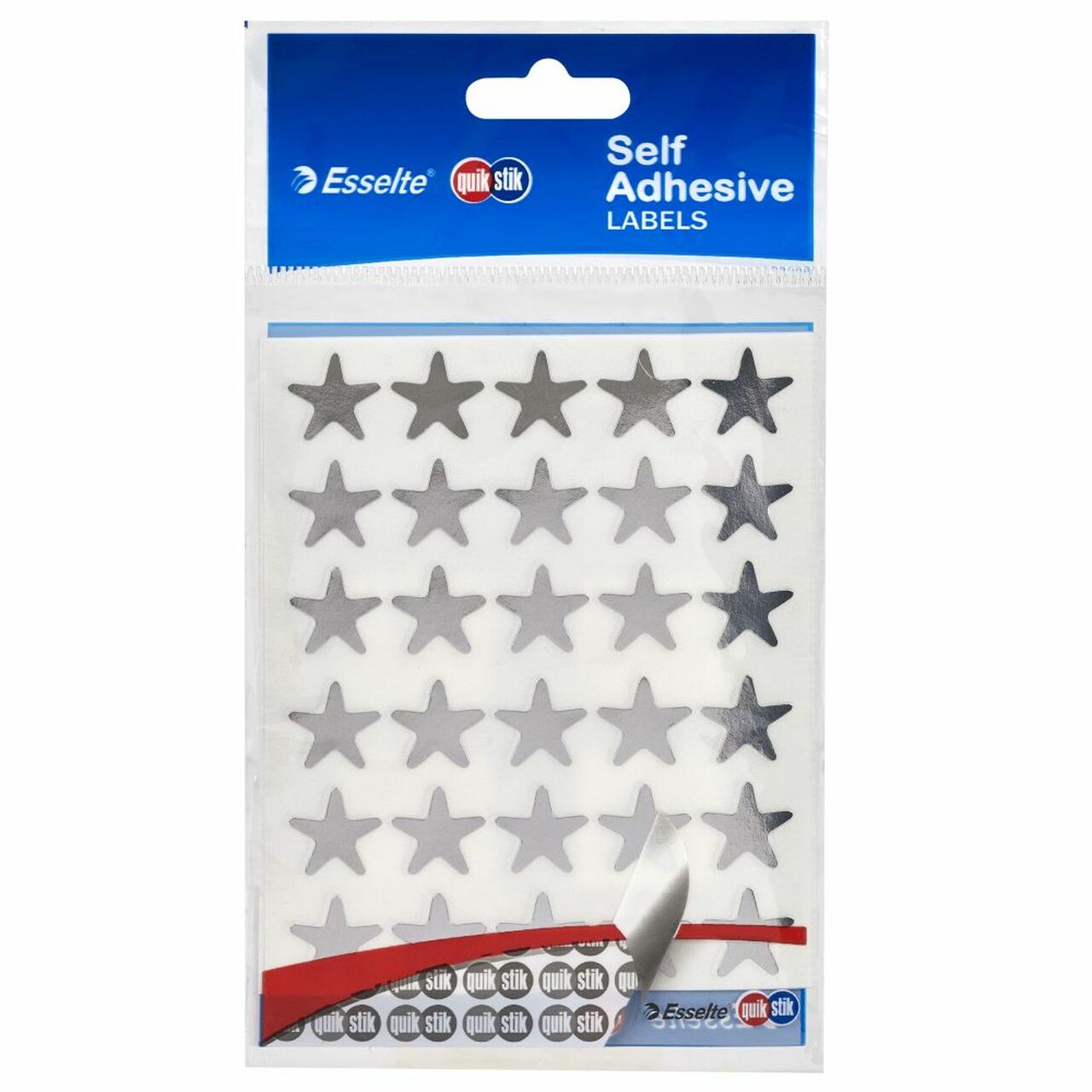 Small Silver Star Stickers
