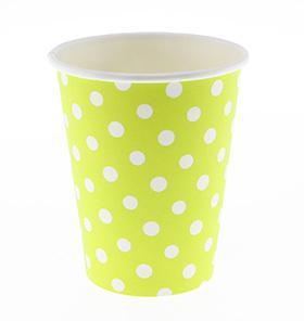 Lime Green Polka Dot Cups - Party Affair