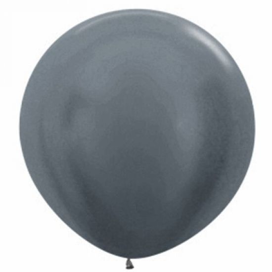 Jumbo Graphite Metallic Latex Helium Balloon