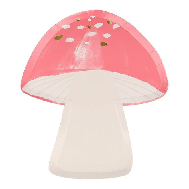 Fairy Mushroom Die-cut Party Plates