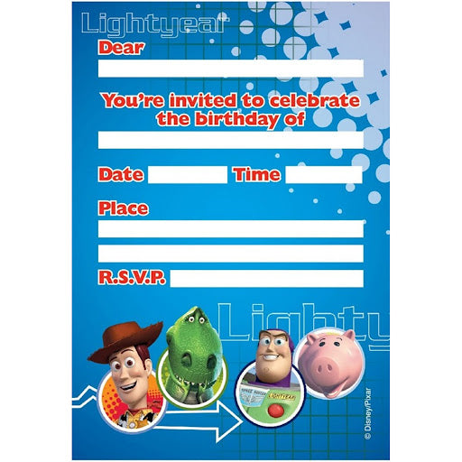 Toy Story Party Invitations