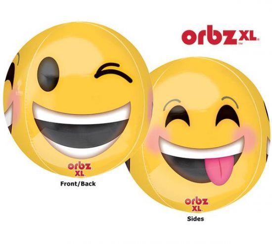 Winking Emoji Orbz Foil Balloon - Party Affair