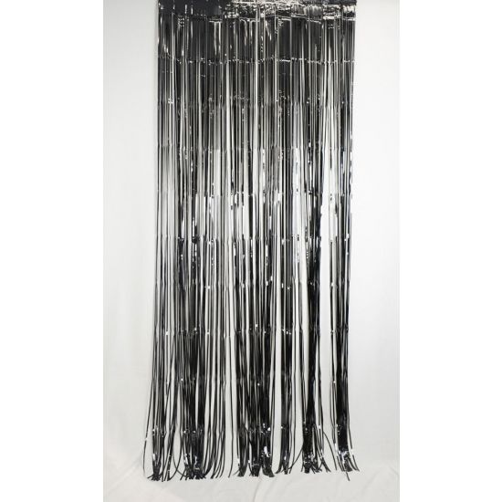 Metallic Black Foil Curtain
