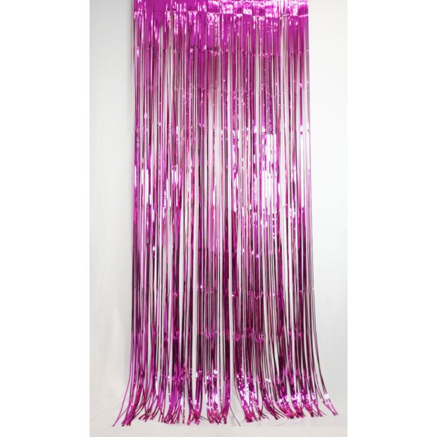 Metallic Hot Pink Foil Curtain