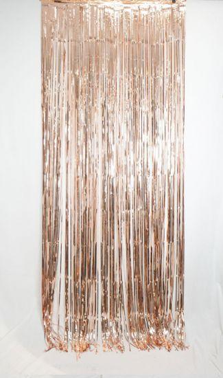 Metallic Pink Rose Gold Foil Curtain - Party Affair