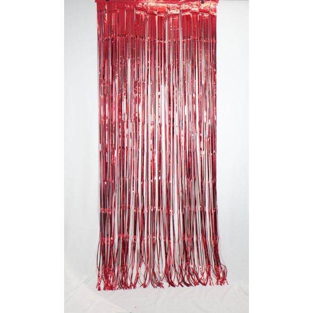 Metallic Red Foil Curtain