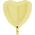 Matte Yellow Heart Foil Balloon